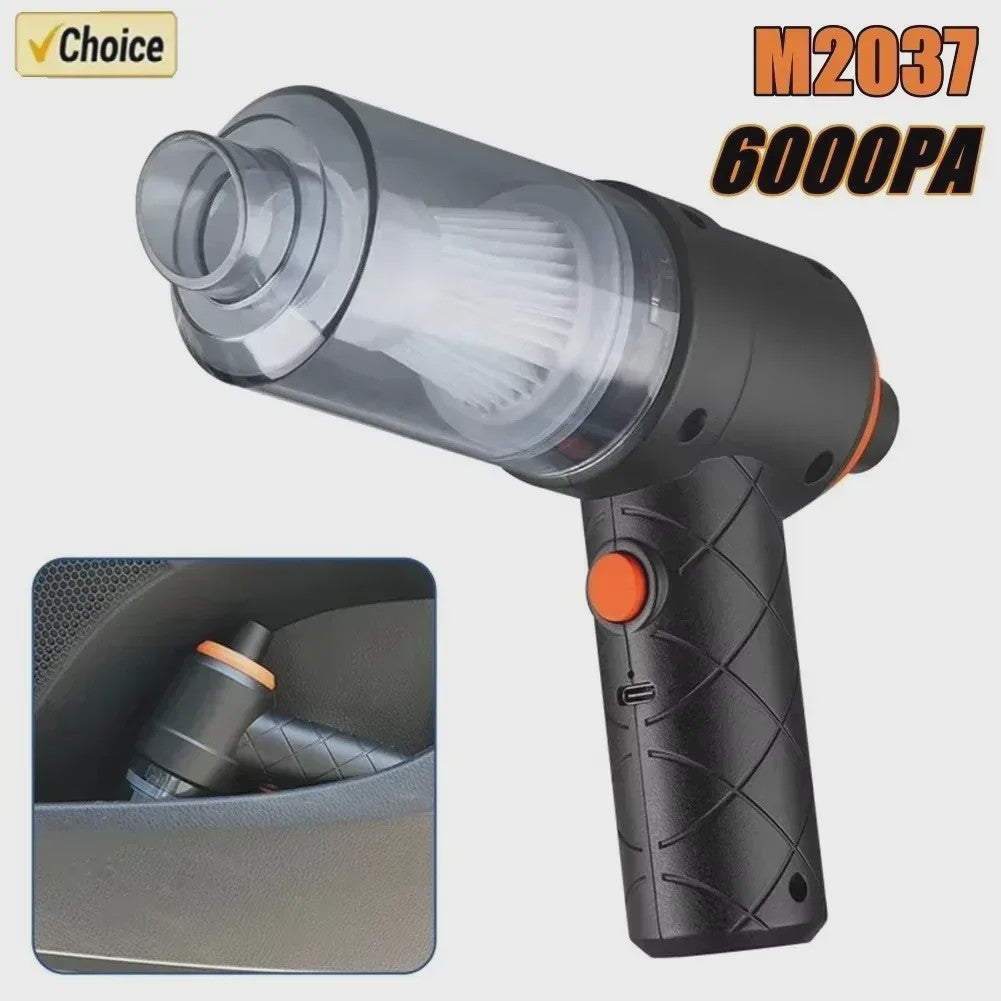Draadloze Auto Kruimeldief 9000Pa - Draagbare Mini Stofzuiger met USB Opladen (1200mAh) voor Auto & Huis