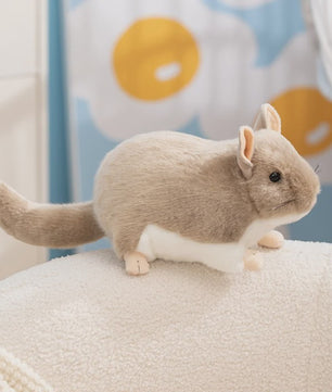 Levensechte Chinchilla Pluche Knuffel - Zachte Dierenpop als Kindermaatje
