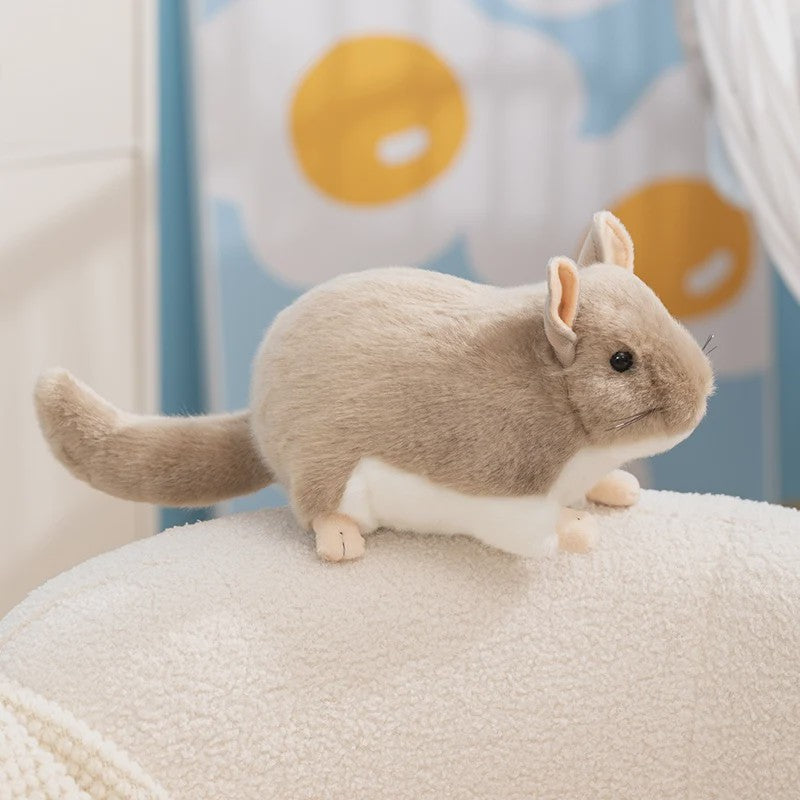 Levensechte Chinchilla Pluche Knuffel - Zachte Dierenpop als Kindermaatje