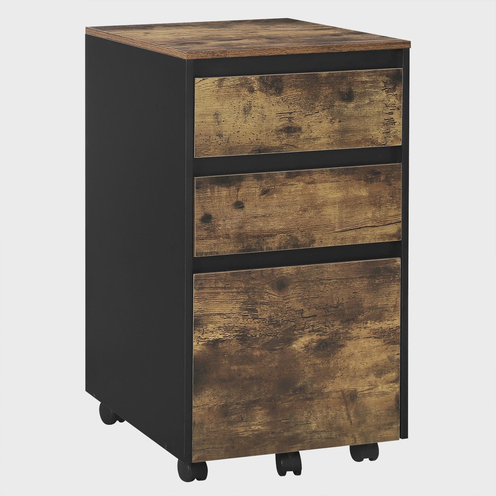 Mobiel Archiefkastje met 3 Lades en Wielen - Kantoor Organizer 40x70x40cm