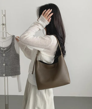 Luxe Dames Tote Bag in Suède Look - Grote Capaciteit, Retro & Veelzijdig