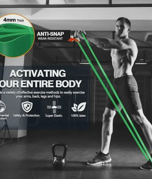 Fitness Elastiek Set - Unisex Weerstandsbanden voor Kracht, Pull-ups & Thuis Workout