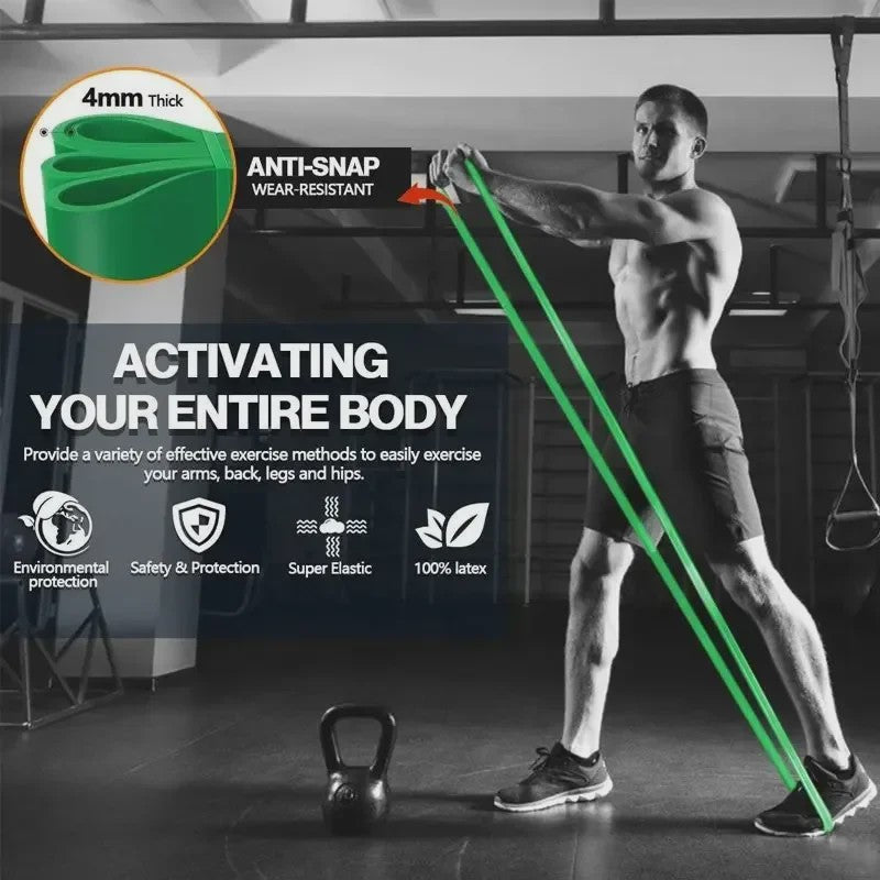 Fitness Elastiek Set - Unisex Weerstandsbanden voor Kracht, Pull-ups & Thuis Workout
