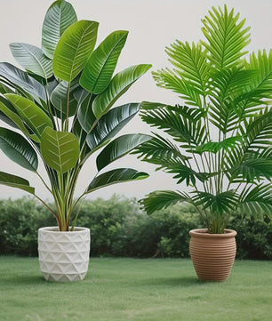 Set van 2 Luxe Kunstplanten: Realistische Palm en Bananenboom voor Huis & Hotel