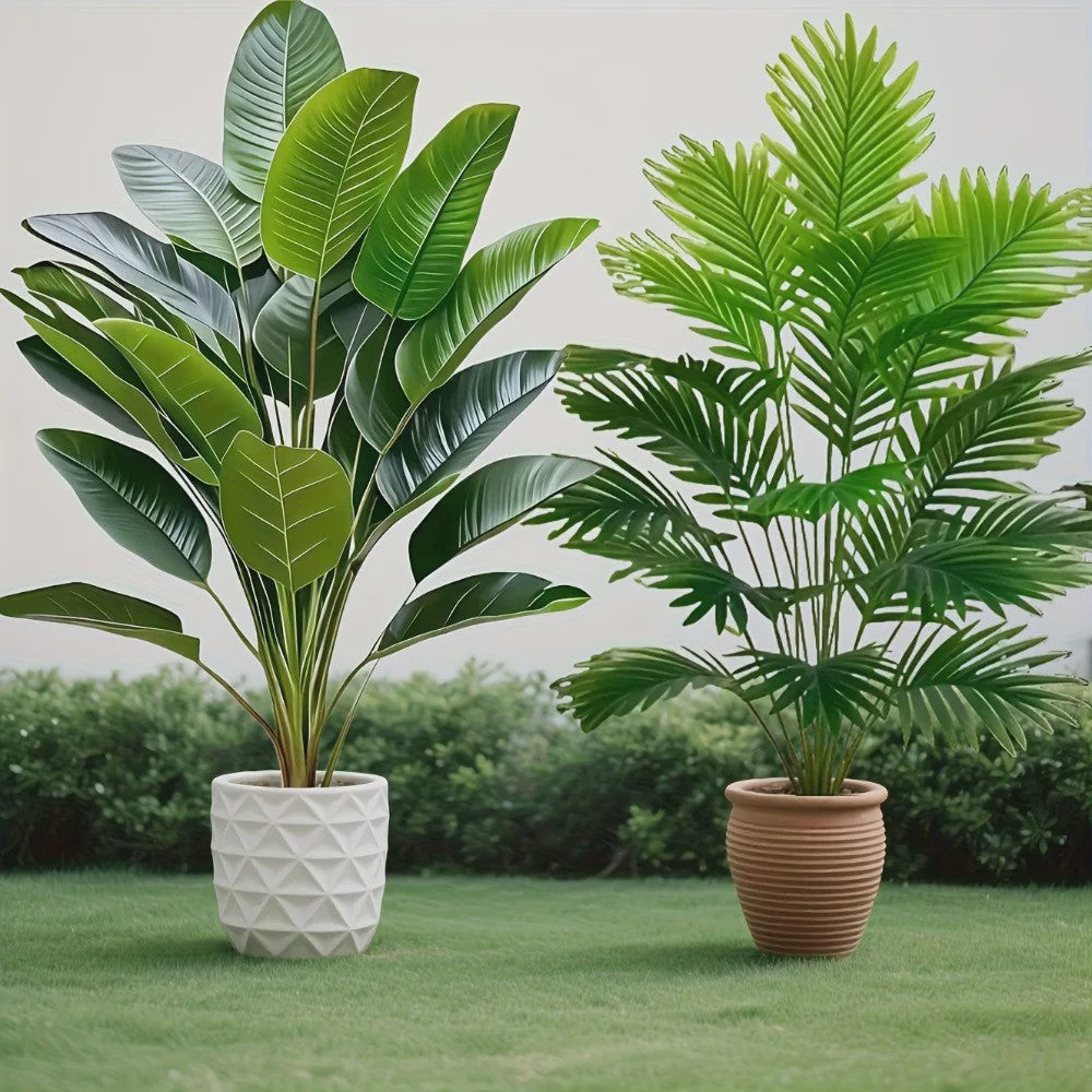 Set van 2 Luxe Kunstplanten: Realistische Palm en Bananenboom voor Huis & Hotel