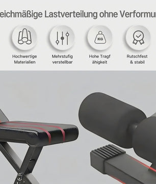 Opvouwbare Trainingsbank met 28 Posities & Push-Up Board - Verstelbaar voor Krachttraining Thuis