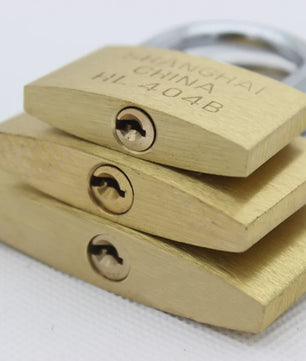 Messing Hangslot Set - Compacte Beveiliging voor Koffers, Kasten & Meer (20-50mm)