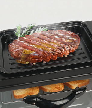 3-in-1 Ontbijt Machine: Oven, Koffiezetter & Grillpan - Compacte Keukenheld