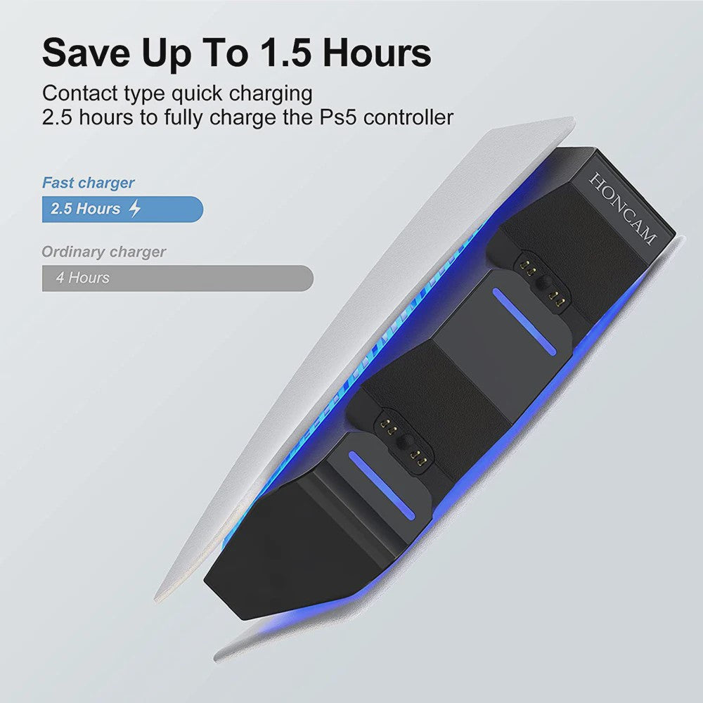 Dubbel Laadstation voor PS5 DualSense Controllers - Snel en Veilig Opladen