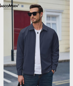 MAGCOMSEN Heren Lichtgewicht Casual Jack met Rits