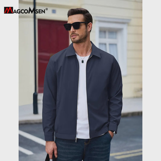 MAGCOMSEN Heren Lichtgewicht Casual Jack met Rits