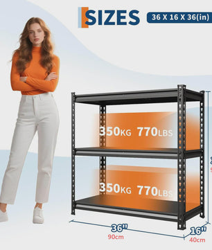 Robuust Stalen Stellingkast 3 of 5 etages - Verstelbaar voor Garage, Keuken, Werkplaats