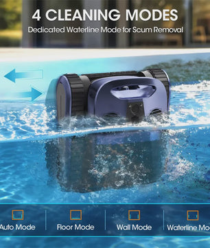 Intelligente Zwembadrobot: Zelfnavigerende Bodemreiniger met 360° Reiniging & 4 Modi