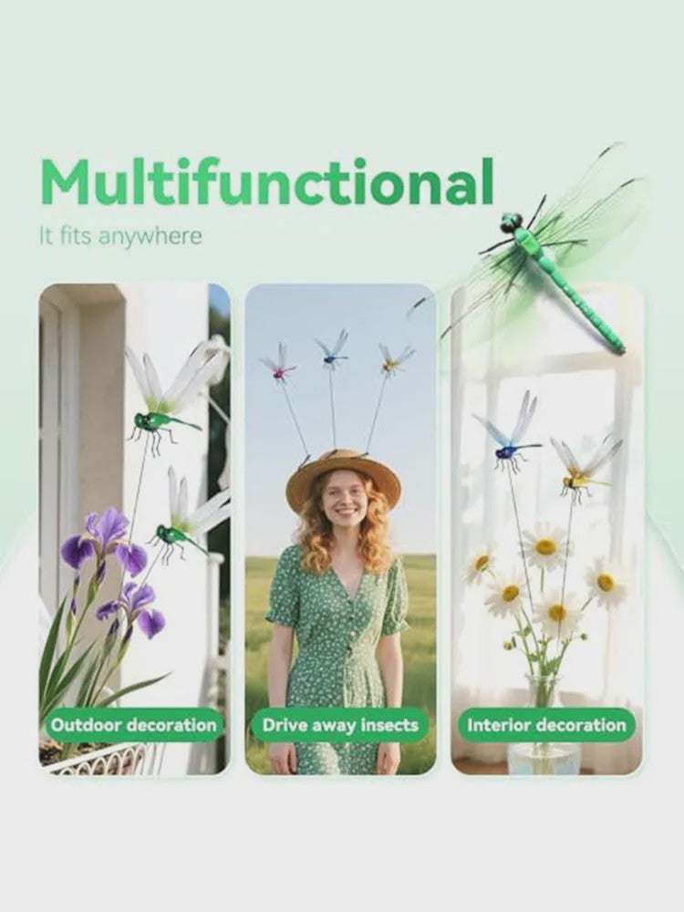 Decoratieve Libelle Clip - Tuindecoratie, Insectenwering & Accessoire