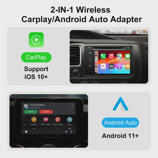 Draadloze CarPlay & Android Auto Adapter: Upgrade je autoradio met Plug & Play gemak