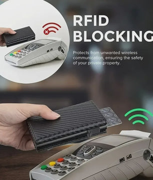Minimalistische Portemonnee met Pop-up Kaarthouder, RFID-blokkering en Muntvak