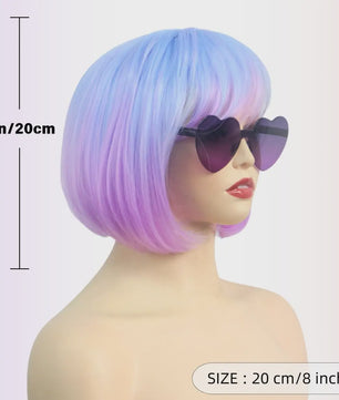 Stijlvolle Gradient Bob Pruik met Pony - Synthetisch Haar voor Cosplay & Feest