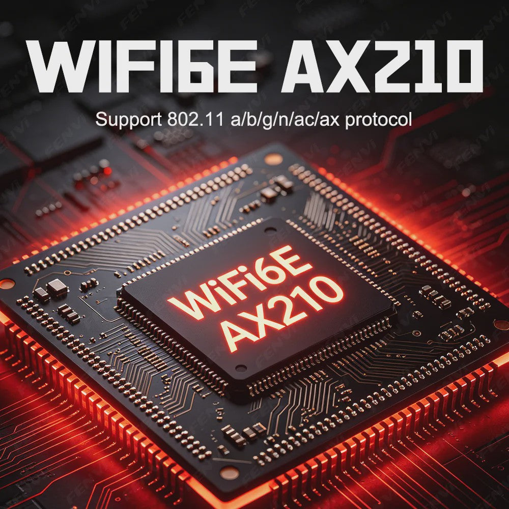 Fenvi WiFi 6E AX210 PCIe Netwerkkaart met Bluetooth 5.4 - AXE3000 Tri-Band Adapter
