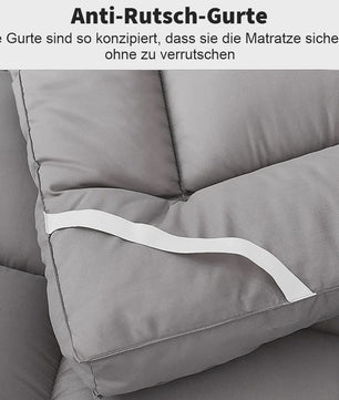 Dikke Matras Topper - Zacht 3D Vezel Kussen met Antislip Banden - Diverse Maten