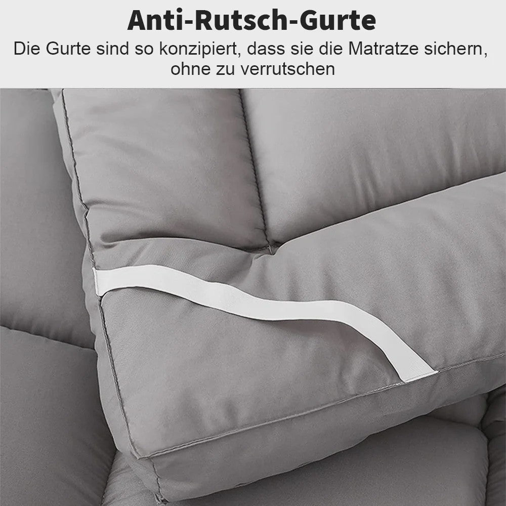Dikke Matras Topper - Zacht 3D Vezel Kussen met Antislip Banden - Diverse Maten