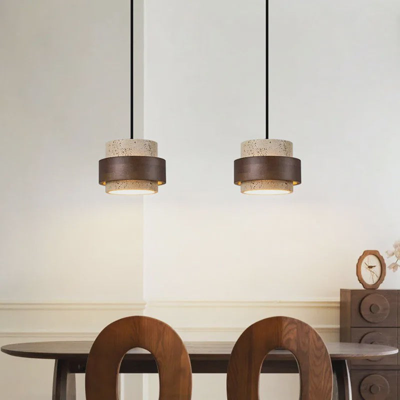 Moderne Design Hanglamp - Sfeervolle Bedlamp met Cave Stone Look