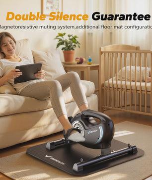 MERACH Mini Hometrainer Fiets - Stille Onder Desk Bike met App voor Arm & Been Training