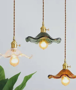 Nordic Minimalistische Glazen Hanglamp met Koperen Fitting - Sfeervolle Verlichting voor Woonkamer & Slaapkamer