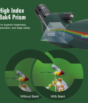 SVBONY SV28 Spotting Scope 25-75x70mm - Krachtige Zoom Verrekijker voor Vogelspotten & Outdoor