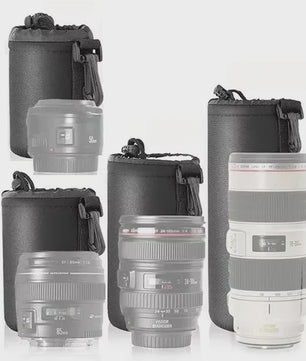Waterdichte Cameralens Tas met Trekkoord en Haak - Bescherming voor DSLR Lenzen