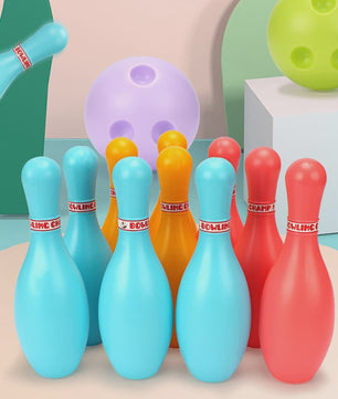 Kleurrijke Plastic Bowling Set voor Binnen en Buiten - 10 Pins & 2 Ballen