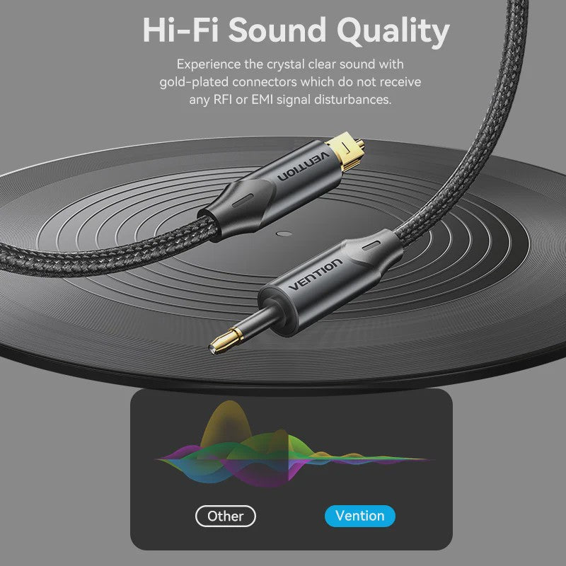 Vention Toslink SPDIF Digitale Optische Audiokabel 3.5mm naar Standaard Toslink