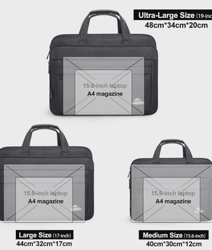 Ruime Heren Laptoptas - Zakelijk & Casual Schoudertas (15.6" - 19")