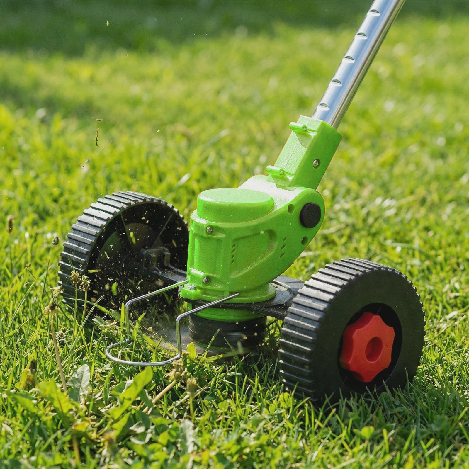 Accu Grastrimmer met Wielen - Verstelbare Steel & Krachtige Motor