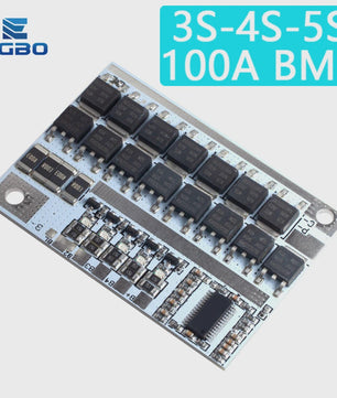 100A BMS Beschermingsbord voor 3S/4S/5S Li-ion Batterijen (12.6V-21V)