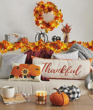 200cm Herfst Esdoornblad Slinger met Kunstbladeren - Decoratie voor Huis, Tuin, Halloween