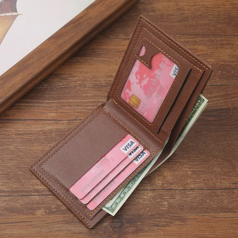 Slanke Heren Portemonnee: RFID-blokkerend, Minimalistisch Creditcardhouder & Geldclip