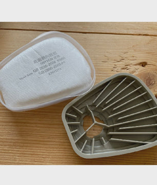 Half Gelaat Stofmasker Set met 503 Deeltjesfilters en Veiligheidsbril - Ideaal voor Industrie, Verfspuiten en Slijpen