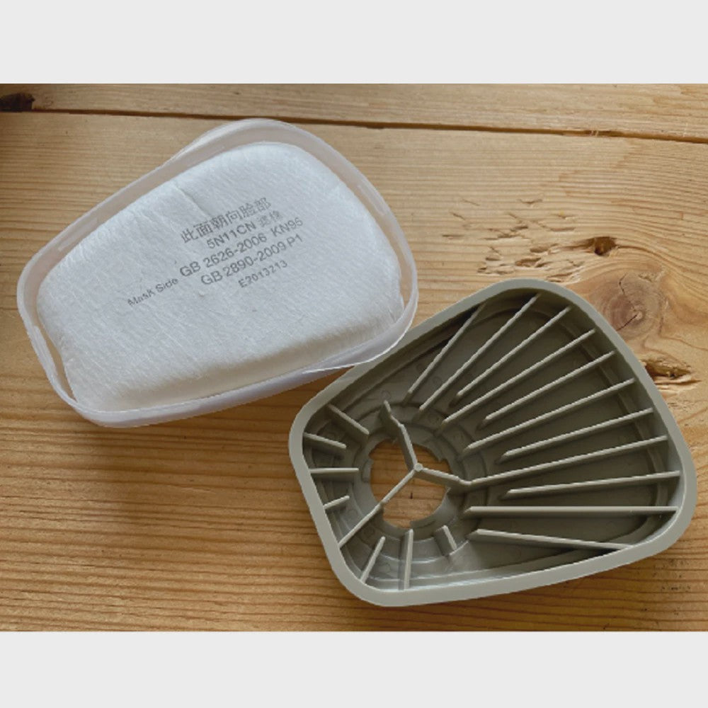 Half Gelaat Stofmasker Set met 503 Deeltjesfilters en Veiligheidsbril - Ideaal voor Industrie, Verfspuiten en Slijpen