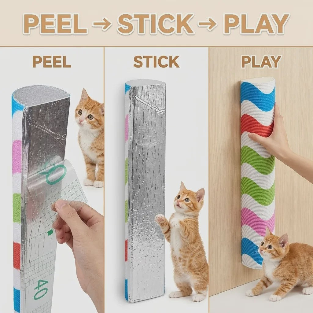 Krabpaal voor Katten met Hoge Kleefkracht - Beschermt Meubels & Biedt Speelplezier