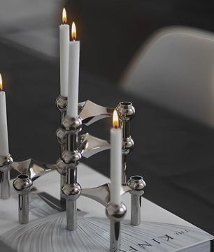 Modulaire Metalen Kandelaar - Geometric & Verstelbaar voor Tafel & Bruiloft