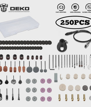 DEKO Accessoireset voor Roterende Gereedschappen: Schuren, Slijpen, Polijsten & Snijden