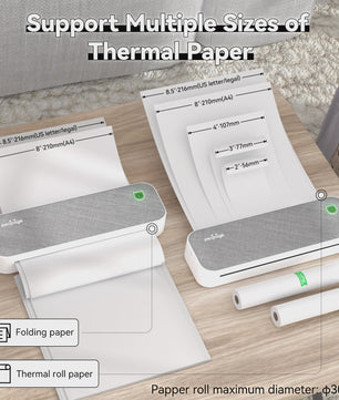Peripage A40 Draagbare Thermische Printer - Inkless Document & Label Printer