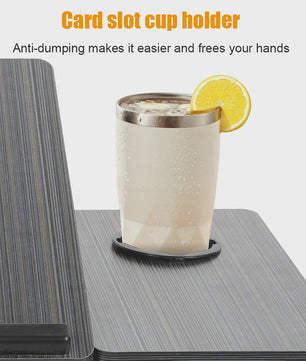 Multifunctionele Bedtafel: Opvouwbaar Laptop Bureau met Hoogteverstelling & Bekerhouder