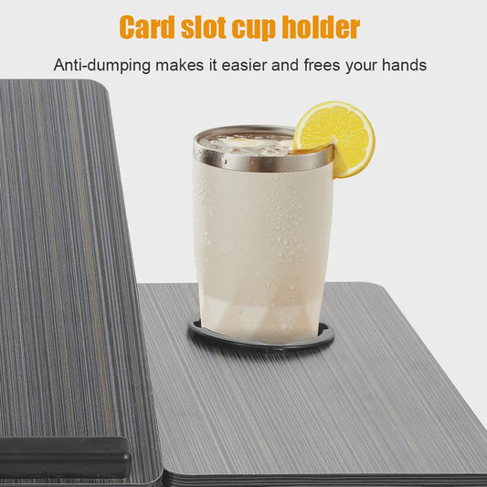 Multifunctionele Bedtafel: Opvouwbaar Laptop Bureau met Hoogteverstelling & Bekerhouder