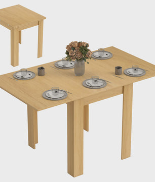 Uitschuifbare Eettafel 70-140 cm - Natuurlijk Houtdesign - Geschikt voor 4-6 Personen