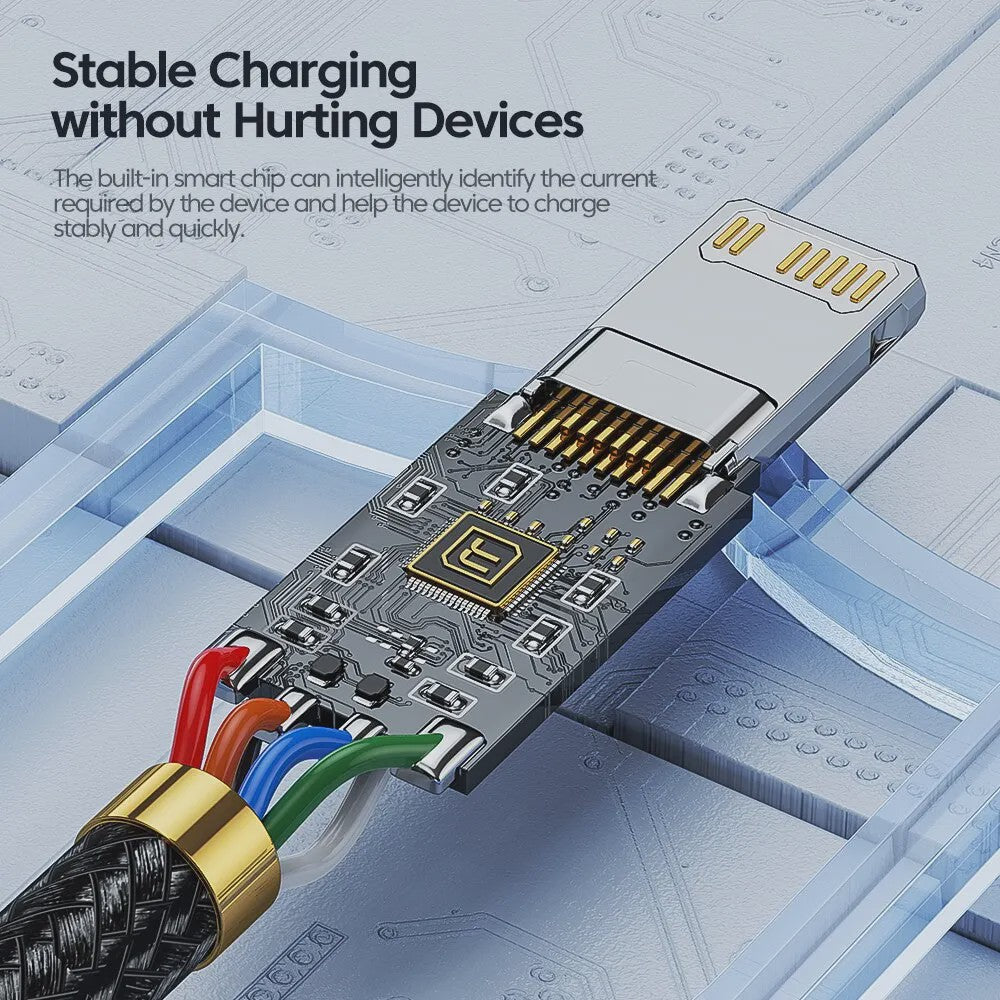 Toocki PD 27W USB-C naar Lightning Kabel voor iPhone - Snel Laden & Data