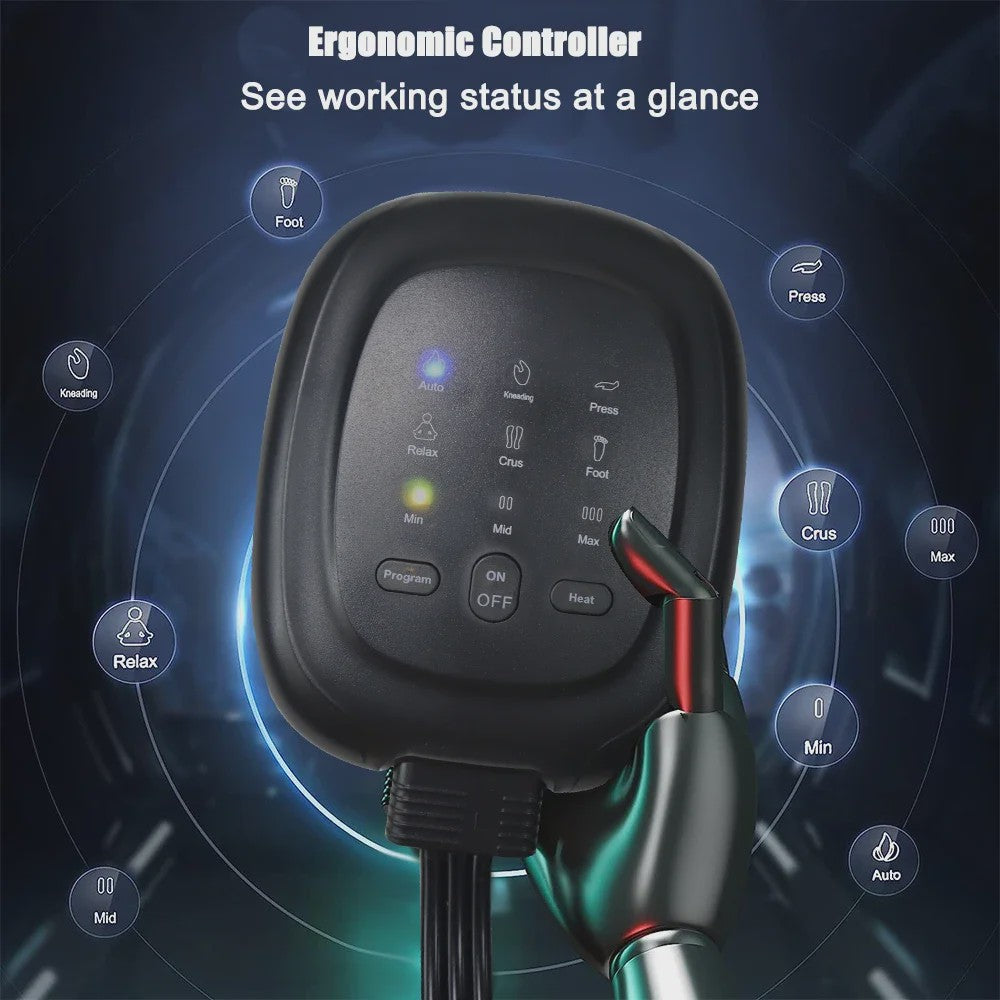 Luxe Luchtcompressie Beenmassager met Shiatsu Kneading - Ontspanning voor Voeten, Enkels & kuiten