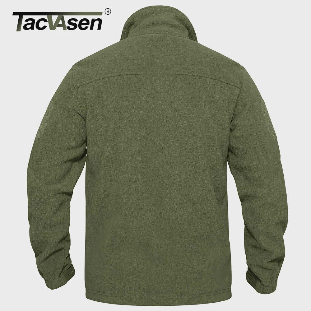 TACVASEN Heren Fleece Jas - Warm, Winddicht & Praktisch met Meerdere Zakken