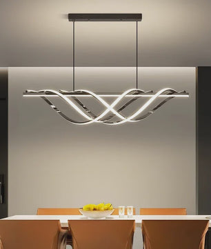Moderne LED Hanglamp Golvend Design - Sfeervolle Verlichting voor Woonkamer & Eetkamer