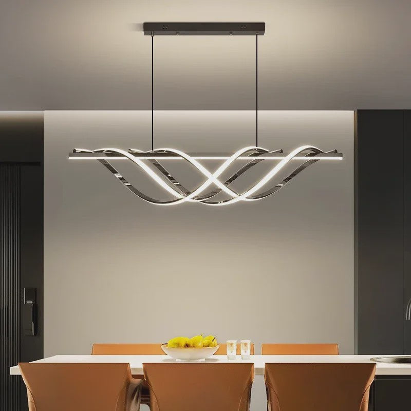 Moderne LED Hanglamp Golvend Design - Sfeervolle Verlichting voor Woonkamer & Eetkamer
